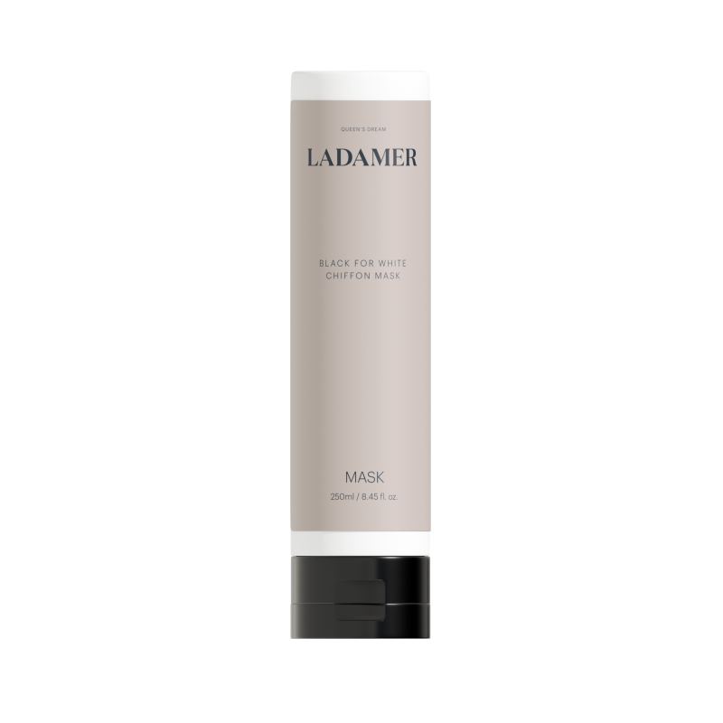 LADAMER BLACK FOR WHITE CHIFFON MASK
